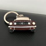 1965 Ford Mustang metal keyring in burgandy 