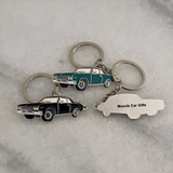 1965 Buick Skylark metal keyrings in black tuxedo turquoise mist and evening orchid classic gifts