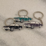 1965 Buick Skylark metal keyrings in black tuxedo turquoise mist and evening orchid classic gifts