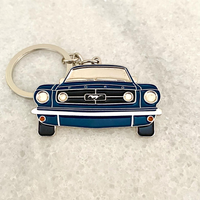Classic 1965 Ford Mustang Metal Keyring – American Muscle Car Collectible