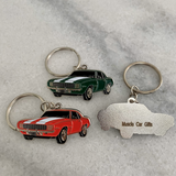 1969 Chevrolet Camaro RS metal keyrings in black red and green classic Chevy gifts