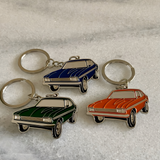1971 Ford Capri metal keyring classic automotive gift for car guys