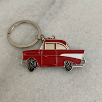 57 Chevy Belair Metal Keyring – Classic American Muscle Car Collectible