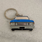 Blue Ford Falcon XW premium enamel metal keyring automotive gift
