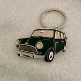 Cedar Green 1964 MK1 Mini metal keyring for classic car keys