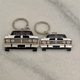 Diamond White Ford Falcon XY GT premium enamel metal car keyring
