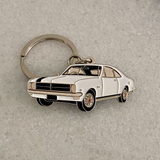 Ermine White Holden HK Monaro metal car keyring vintage accessory