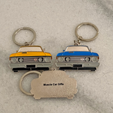 Ford Falcon XW metal keyrings in orange red and blue classic Aussie car gifts
