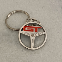 Classic Ford Falcon XY GT Steering Wheel Metal Keyring