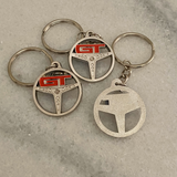 Classic Ford Falcon XY GT Steering Wheel Metal Keyring