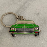 Green Holden LH Torana metal keyring for classic car keys
