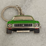 Green Holden LJ Torana metal keyring for classic car keys
