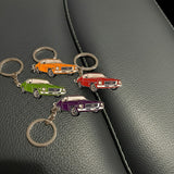 Holden HQ Monaro metal keyrings in orange lime green red and mauve classic gifts