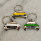 Holden LH Torana metal keyrings in green yellow and white classic Aussie car gifts