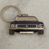 Purple Holden LJ Torana metal keychain close up view