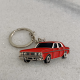 Red Ford Falcon XT GT metal keyring for classic car keys