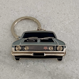 Silver Ford Falcon XW GT premium enamel metal keyring automotive gift
