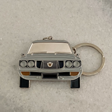 Silver Mazda RX3 metal keyring for classic car keys