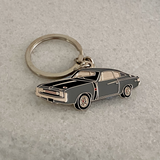Silver Valiant Charger metal car keyring vintage accessory
