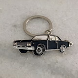 Tuxedo Black 1965 Buick Skylark metal keyring for classic car keys