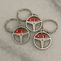 Ford Falcon XY GT Steering Wheel Metal Keyrings