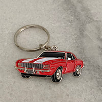 1969 Chevrolet Camaro RS Metal Keyrings